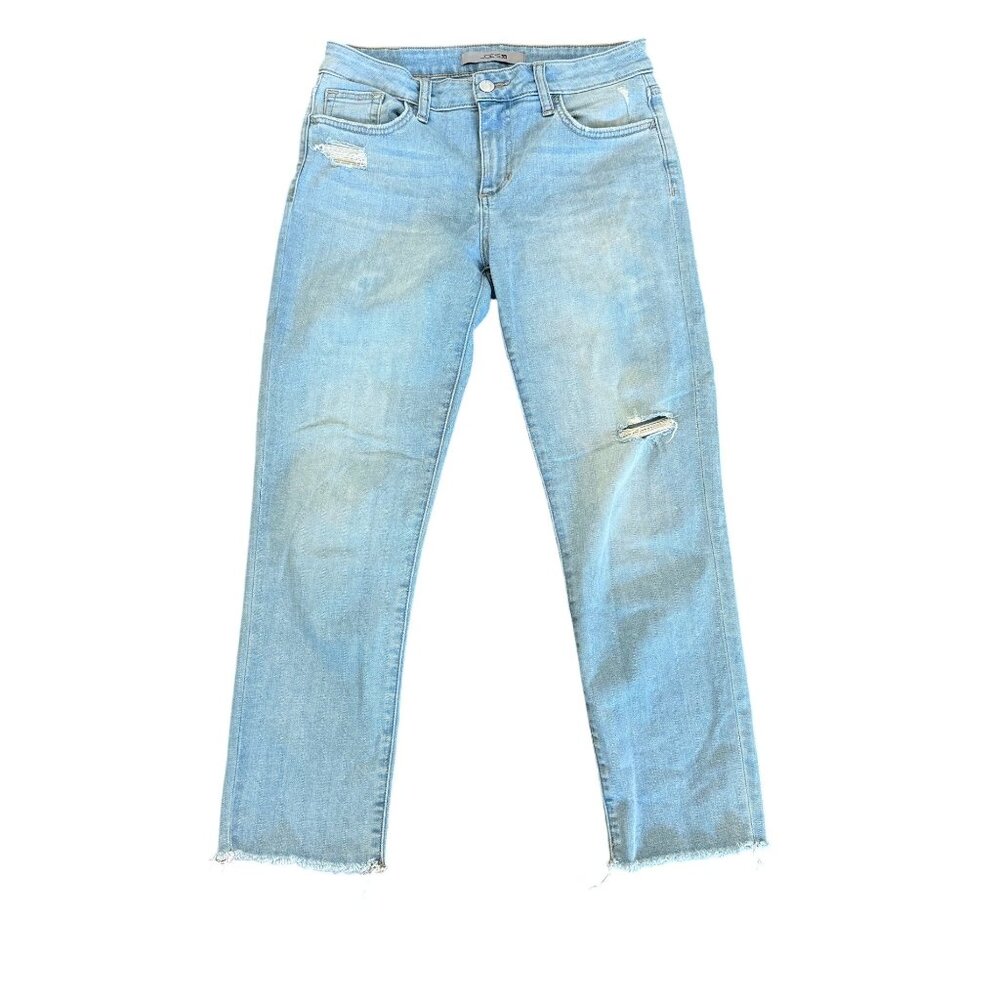 Joe's Jeans Women's Light Wash Denim Ankle Blue Jeans Size 25 Stretch Distressed